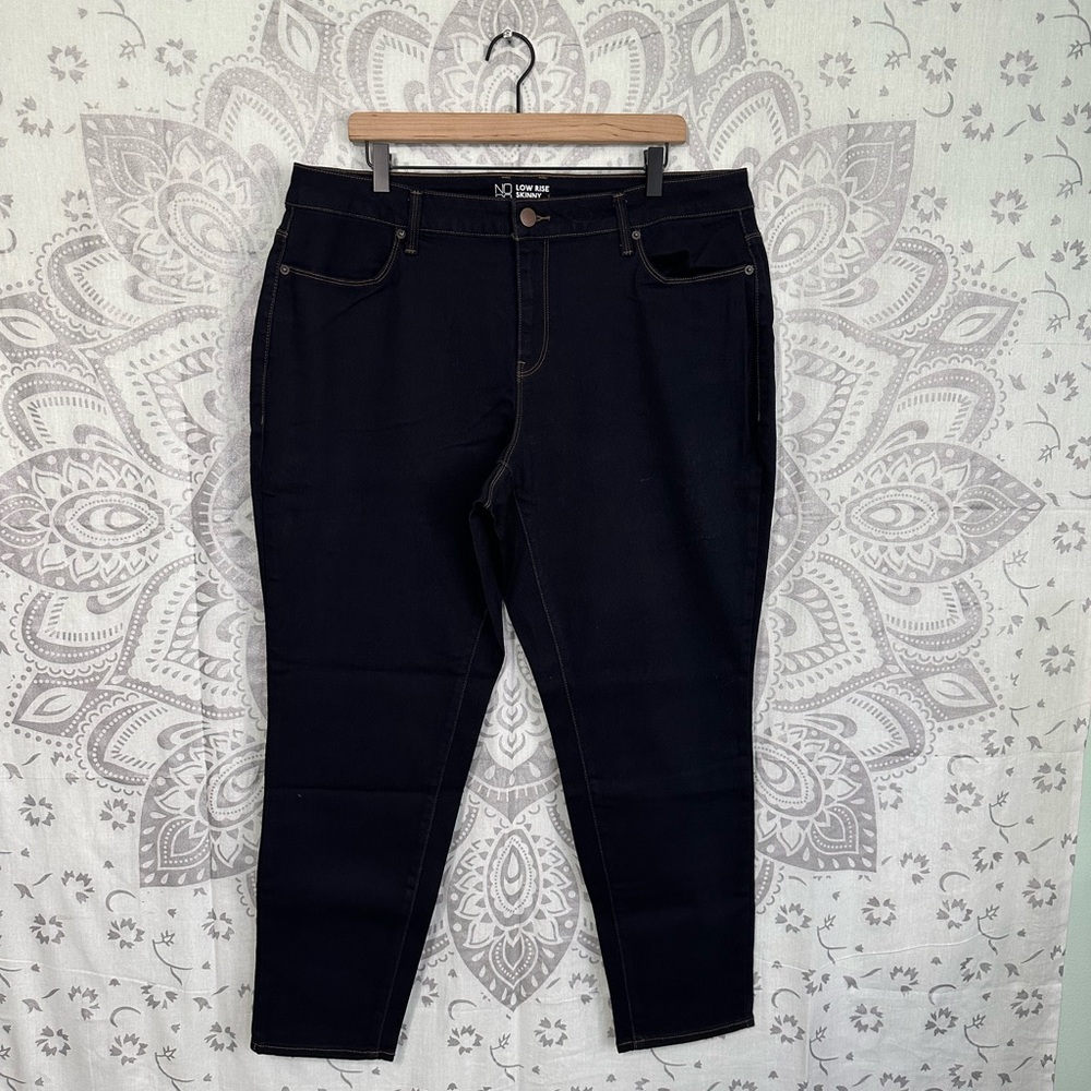New No Boundaries for Walmart Low Rise Skinny Plus Jegging Legging Jeans Blue 18